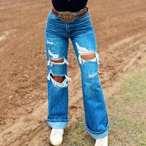 Vibrant M.I.U. Wide Leg Jeans- Size 5